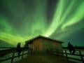 Northern lights over Nanuk Polar Bear Lodge - Churchill Wild