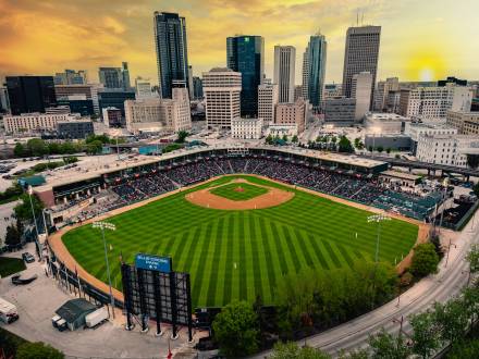 Le parc Blue Cross vu d'en haut