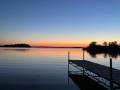 Quai au coucher du soleil