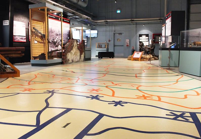 Floor marked for mapping purposes, illustrating the meticulous attention to detail in spatial analysis.