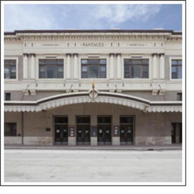 Exterior of the Pantages Building entrance, showcasing its historic architecture and classic facade.