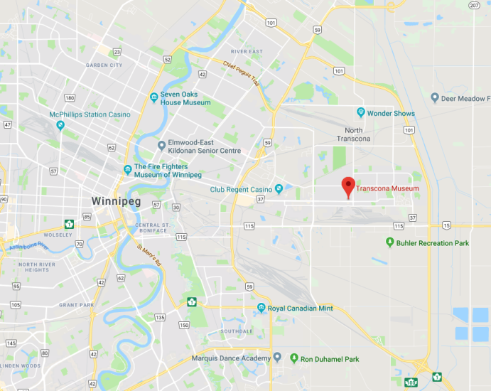 Transcona museum map