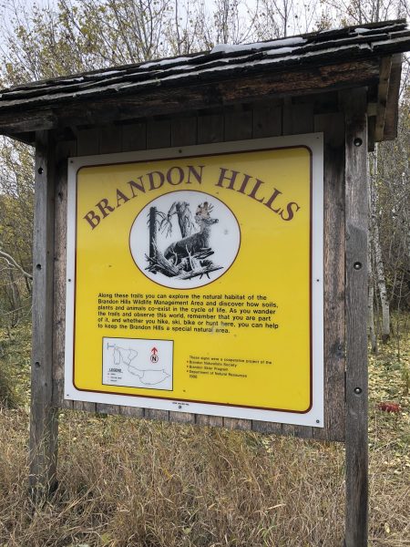 Welcome sign at Brandon Hills