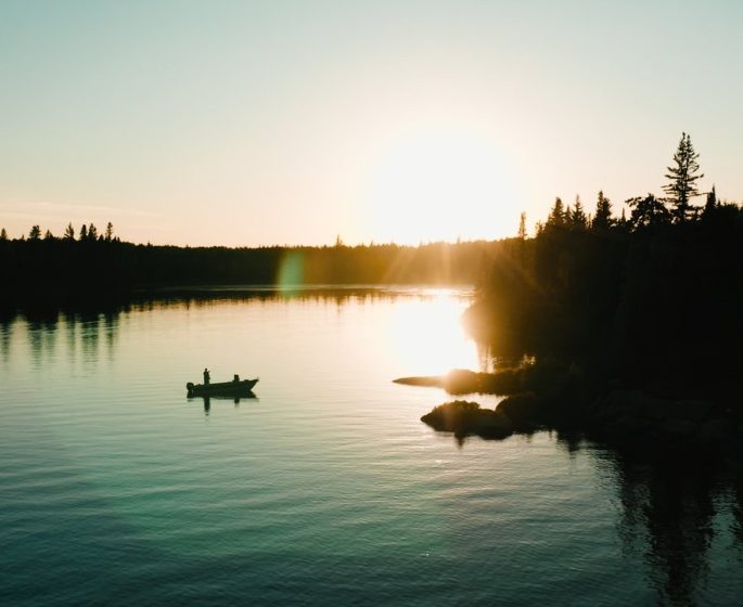 fishing boat in Nopaming provincial park