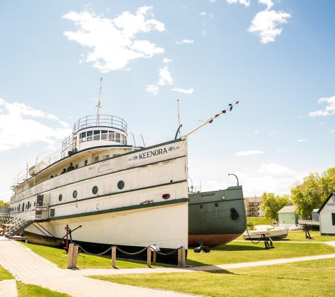 El Keenora & Bradbury, antiguos barcos fluviales, ahora parte del Museo Marino de Selkirk.