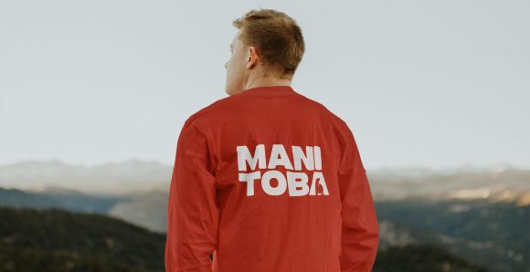 Logo empilé du Manitoba - sur le sweat-shirt