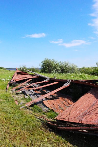 York boat ruins at York Factory Historic Site