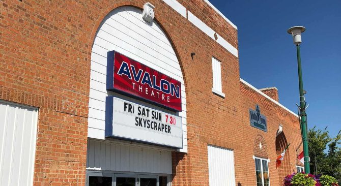 Exterior view of the Avalon Theatre in Souris.