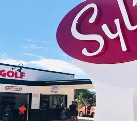 Syl's Mini Golf storefront, Carman, Manitoba.