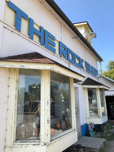 Exterior of The Rock Shop in Souris.