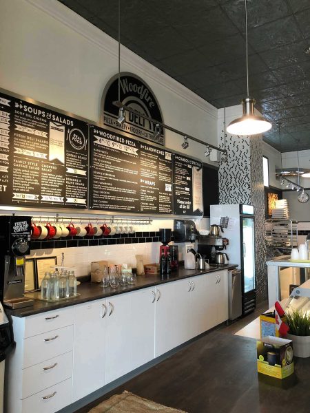 View of the deli counter at the popular Woodfire Deli, Souris.